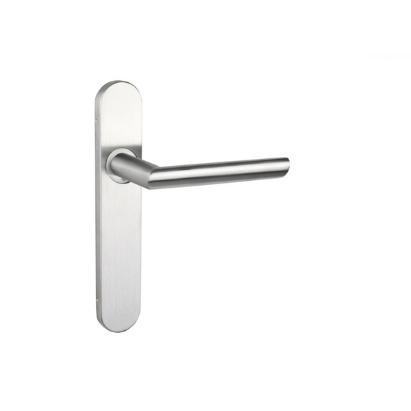 Ragusa deurklink RVS met afgerond schild
