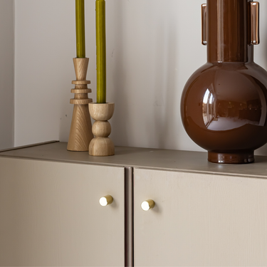 Kastknop mat goud 20x25 mm