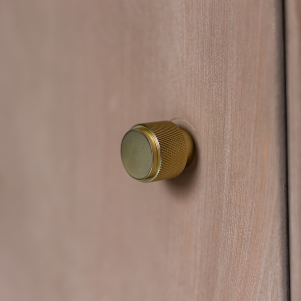 Kastknop Ribbel Satijn goud 20x25 mm