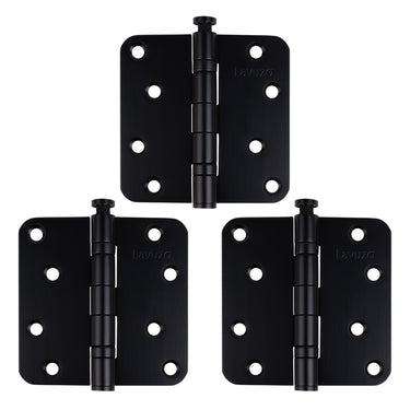 3 stuks Kogelscharnier afgerond Zwart 89x89x2,5 mm