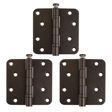 3 stuks Kogelscharnier afgerond Brons 89x89x2,5 mm