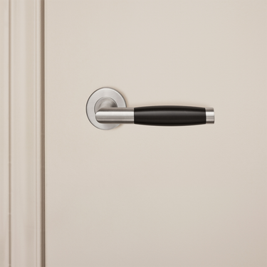 Ascoli deurklink RVS met rond rozet