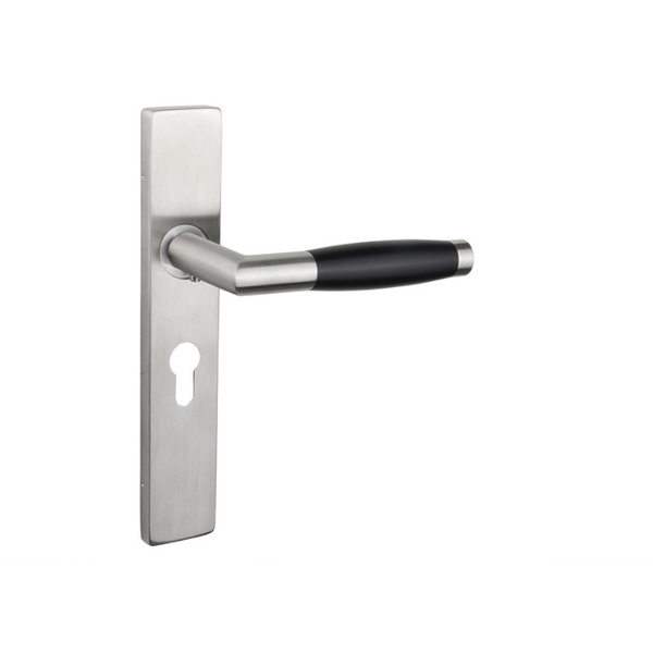 Ascoli deurklink RVS met rechthoekig schild PC55