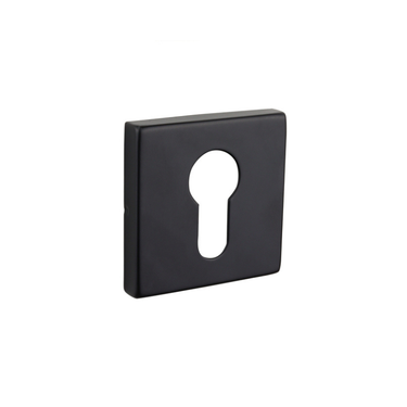 Cilinderrozetten zwart vierkant