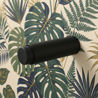 Deurstopper modern zwart 80 mm muurmontage