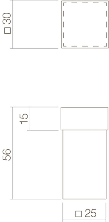 Deurstopper RVS vloer of wand montage 56 mm