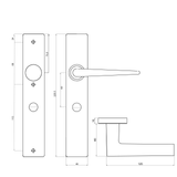 Technische tekening Modena badkamersluiting wc63