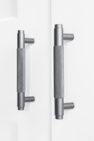 Handgreep Ribbel Antraciet 128 mm - Boorafstand 96 mm