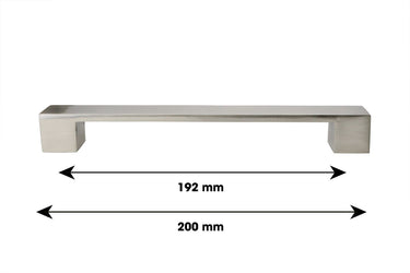 Handgreep RVS-look Kubus - Boorafstand 192 mm