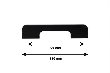 Handgreep Design zwart 116 mm - Boorafstand 96 mm