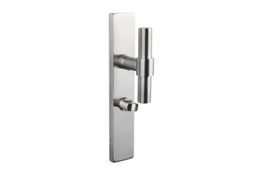Pesaro deurklink RVS met rechthoekig schild WC63/8 badkamersluiting
