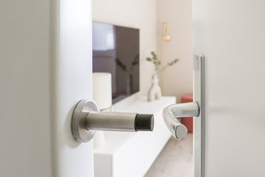 Deurstopper muur RVS 90 mm