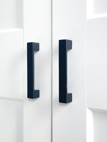 Handgreep zwart Kubus - Boorafstand 128 mm