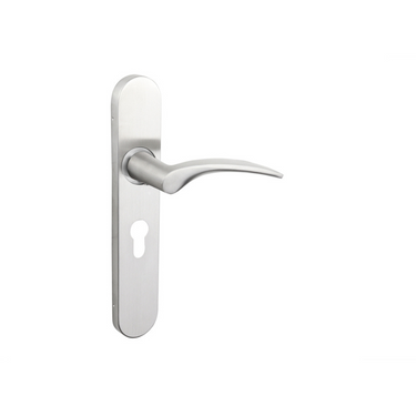 Lodini deurklink RVS met afgerond schild PC55