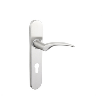 Lodini deurklink RVS met afgerond schild PC72