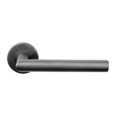 Mantua deurklink Gun Metal PVD gecoat met rond rozet