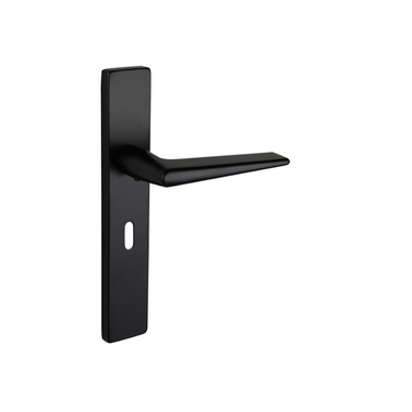 Modena deurklink zwart met rechthoekig schild SL56