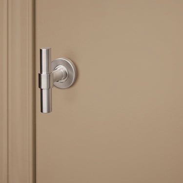 Pesaro deurklink RVS met rond rozet