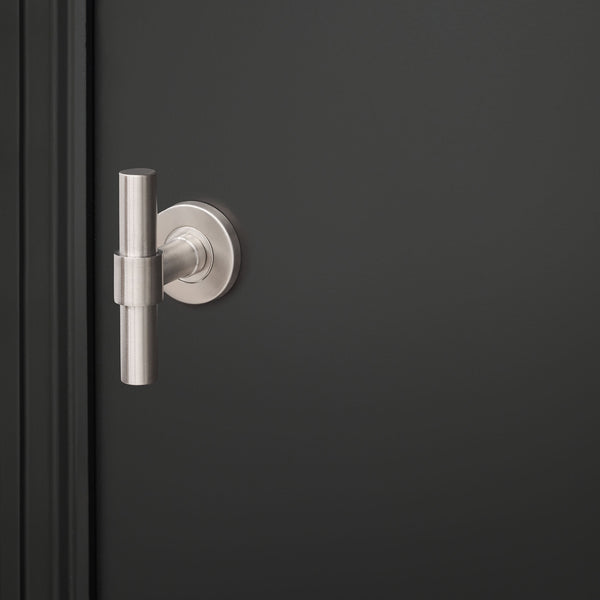 Pesaro deurklink RVS met rond rozet