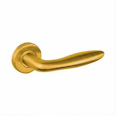 Pratona deurklink mat goud PVD gecoat met rond rozet