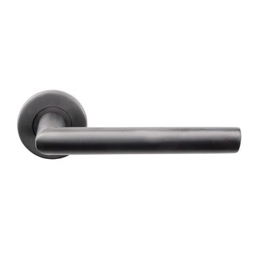 Ragusa deurklink Gun Metal PVD gecoat met rond rozet