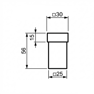Deurstopper RVS vloer of wand montage 56 mm