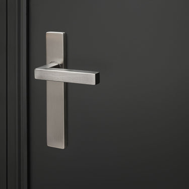 Viterbo deurklink RVS met rechthoekig schild