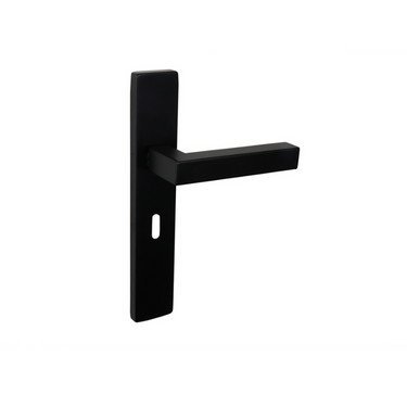 Viterbo deurklink zwart met rechthoekig schild SL56